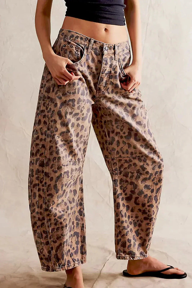 KADIN EBS46 LEOPAR  PANTOLON
