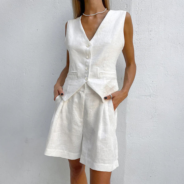 KADIN EB6891 YELEK - SHORT TAKIM